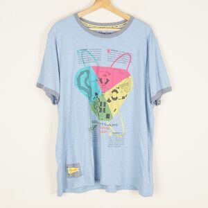 Disneyland Parks Backstate Guide Map Blue Shirt Mens Sz 2XL